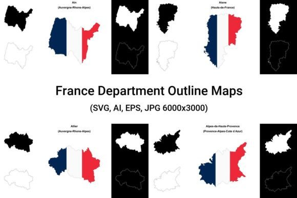 Download France Department Outline Maps - France Collection