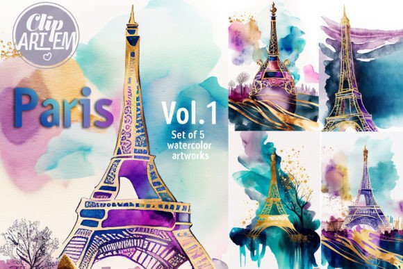 Download Paris Eiffel Tower Painting France 5 Jpg - France Collection