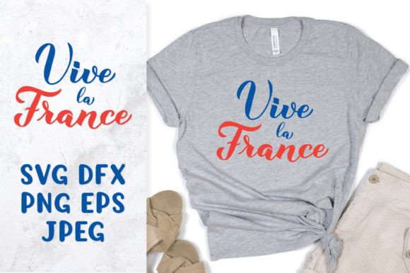 Download Vive La France SVG Cut File. Hand Letter - France Collection