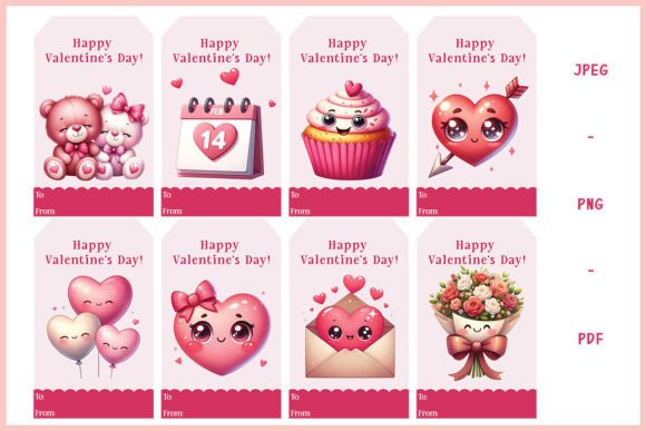 Download KAWAII VALENTINE'S DAY TAGS - Kawaii valentine Collection