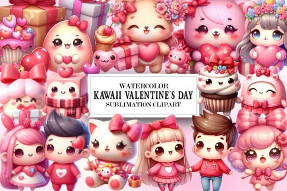 Download Kawaii Valentine's Day Sublimation - Premium Resources