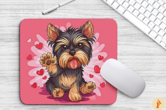 Download Kawaii Valentine's Happy Dog Mouse Pad - Premium Bundle