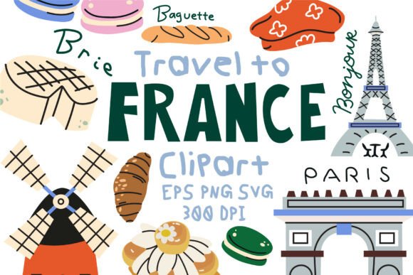 Download France Travel Vector Clipart SVG - France Collection